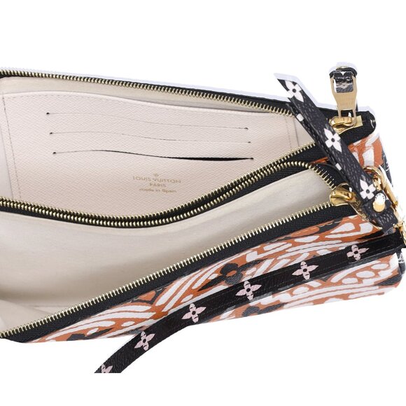 Louis Vuitton Pochette Double Zip LV Crafty Giant Monogram Crossbody Orange - Picture 7 of 7